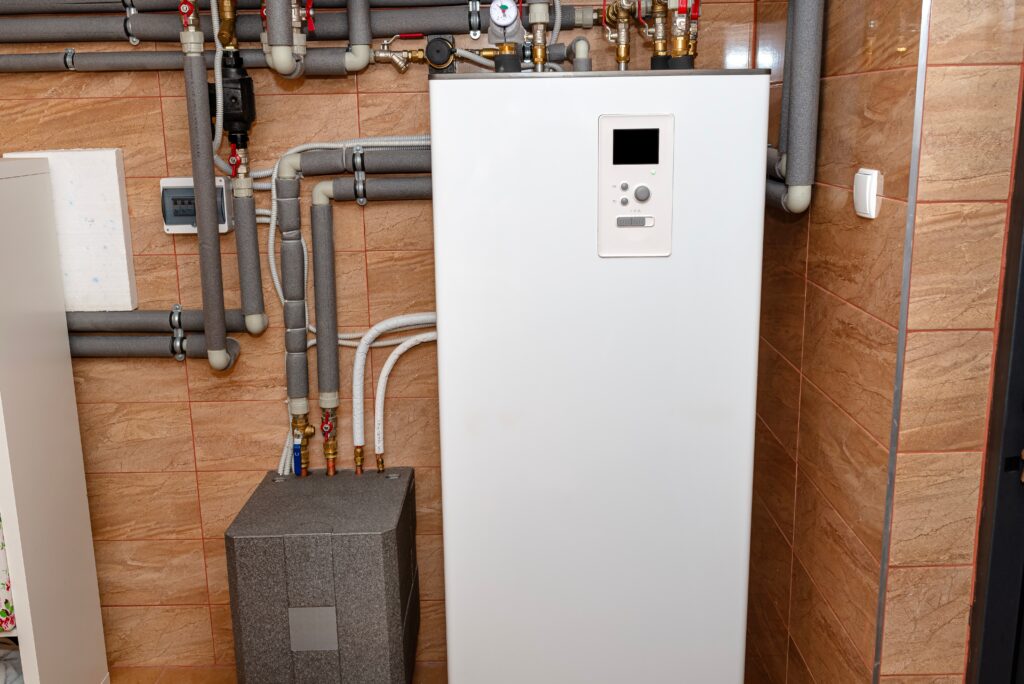 Modern heat pump system providing year-round comfort with energy-efficient heating and cooling